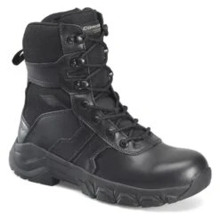 Men's Corcoran 8" Duty Side-Zip Waterproof Boots Black