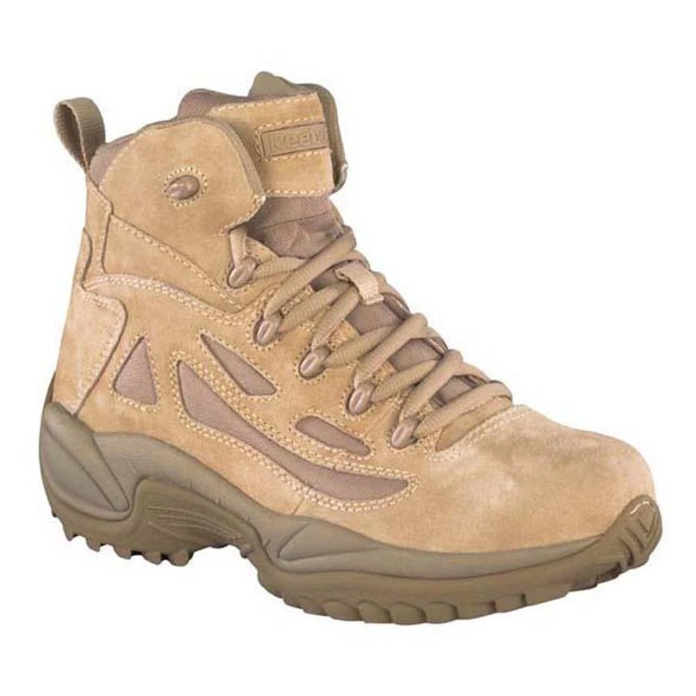 Men's Reebok 6" Rapid Response RB Side-Zip Boots Tan 1 Men's Reebok 6" Rapid Response RB Side-Zip Boots Tan