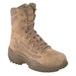 Women's Reebok 8" Rapid Response RB Composite Toe Side-Zip Boots Tan~2
