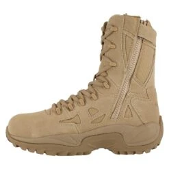 Men's Reebok 8" Rapid Response RB Composite Toe Side-Zip Boots Tan~1 -Belleville Boot shop 3 1001 reebok 8 rapid response rb composite toe side zip desert tan1