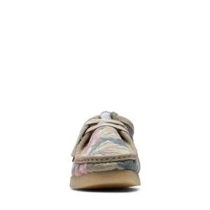 ClarksMens Wallabee Boots - Grey Floral 5 ClarksMens Wallabee Boots - Grey Floral - Image 5