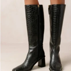 AlohasEast Apple Alli Vegan Leather Boots - Black -Belleville Boot shop East Apple Alli Black Vegan Leather Boots Alohas 20230202025727 1