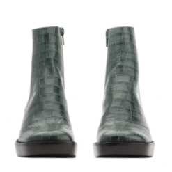 BY FAREllen Croco Embossed Leather Boots - Green -Belleville Boot shop Ellen Green Croco Embossed Leather 20210703031801 1