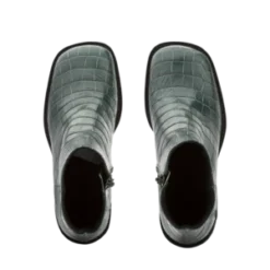 BY FAREllen Croco Embossed Leather Boots - Green -Belleville Boot shop Ellen Green Croco Embossed Leather 20210703031802 1