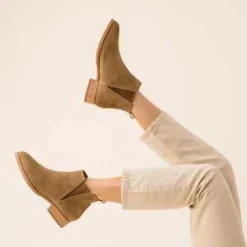 NisoloEva Everyday Chelsea Taupe Suede Boots - Boot