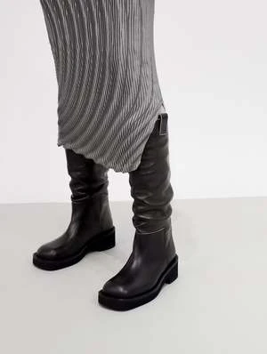 MM6 Maison MargielaFlat Knee High Boots - Black 8 MM6 Maison MargielaFlat Knee High Boots - Black - Image 8