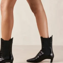 AlohasKaleo Alli Leather Ankle Boots - Black -Belleville Boot shop Kaleo Alli Black Leather Ankle Boots 20231027031023 1