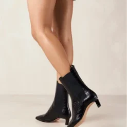 AlohasKaleo Alli Leather Ankle Boots - Black -Belleville Boot shop Kaleo Alli Black Leather Ankle Boots 20231027031023 2