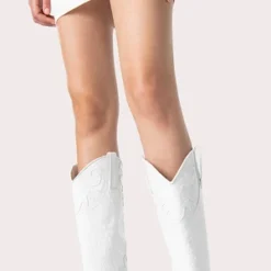 BY FARMelvin Croc Embossed Leather Boots - Optic White -Belleville Boot shop Melvin Croc Embossed Leather Boots 20230428024246