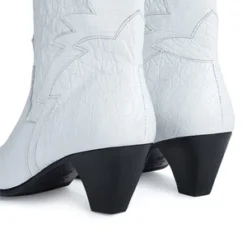 BY FARMelvin Croc Embossed Leather Boots - Optic White -Belleville Boot shop Melvin Croc Embossed Leather Boots 20230428024247 1