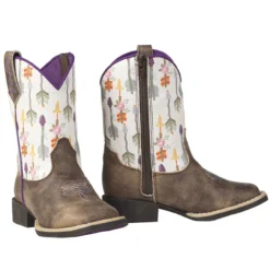 Twister Girls Hannah Arrow & Flower Print Western Boots