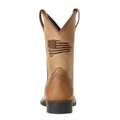 Ariat Boys Homestead Brown Patriot 2.0 Wide Square Toe Boots -Belleville Boot shop P2498760 4 50774.1641339889