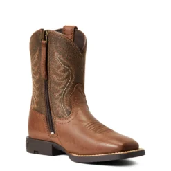 Ariat Boys Sorrel Crunch And Army Green Amos Wide Square Toe Boots -Belleville Boot shop P2498900 3 68966.1641339719