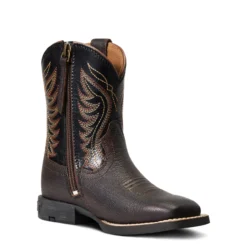 Ariat Boys Hand Stained Red Brown And Black Amos Wide Square Toe Boots -Belleville Boot shop P2498970 3 13282.1641339443