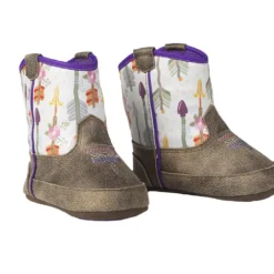 Twister Girls Hannah Arrow & Flower Print Baby Bucker Boots