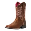 Ariat Girls Rowdy Brown Firecatcher Square Toe Boots