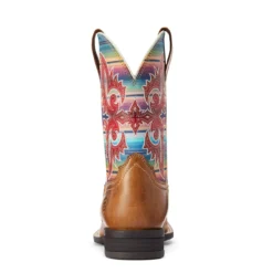 Ariat Girls Ridge Tan & Old Muted Serape Lonestar Square Toe Boots -Belleville Boot shop P2563650 3 55166.1661195858