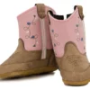 Old West Infant Girls Pink With Blue Hearts Poppet Boots