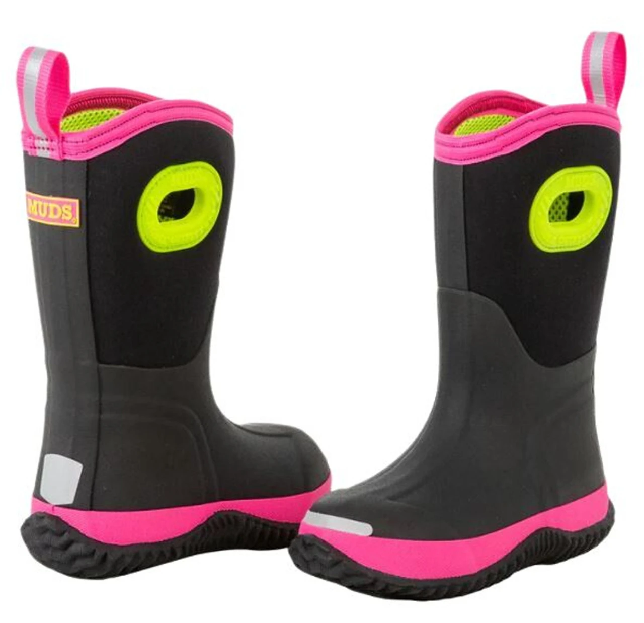 Noble Outfitters Girls' MUDS Vivid High Neon Pink & Black Boots 1 Noble Outfitters Girls' MUDS Vivid High Neon Pink & Black Boots