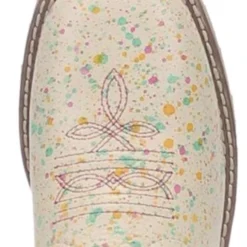 Dan Post Girls 8" Pull On Splatt Teal Square Bone Western Boots -Belleville Boot shop P2779775 4 16325.1696604188