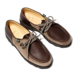 Parabootx Engineered Garments Boots - Michael/Marche Marron Lisse Caf/Velours Smoky