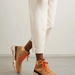 SorelKONETIC CONQUEST FELT-TRIMMED WATERPROOF LEATHER ANKLE BOOTS