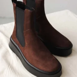 VagabondSTACY NUBUCK BOOTS - Chocolate Brown