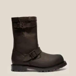 YMCSolovair X YMC Womens Leather Biker Boots - Black