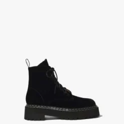 Proenza SchoulerVelvet Lug Sole Combat Boots - Black
