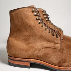 VibergDerby CFS Bison Calf Suede Boots - Brown -Belleville Boot shop Viberg CFS Bison Calf Suede Derby Boots Brown 20210210214129