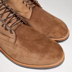 VibergDerby CFS Bison Calf Suede Boots - Brown -Belleville Boot shop Viberg CFS Bison Calf Suede Derby Boots Brown 20210210214130