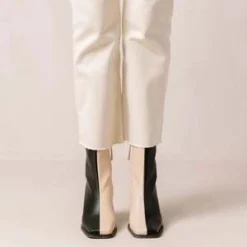 AlohasSouth Bicolor Boots - Beige/Black -Belleville Boot shop south bicolor boots 20230314221820